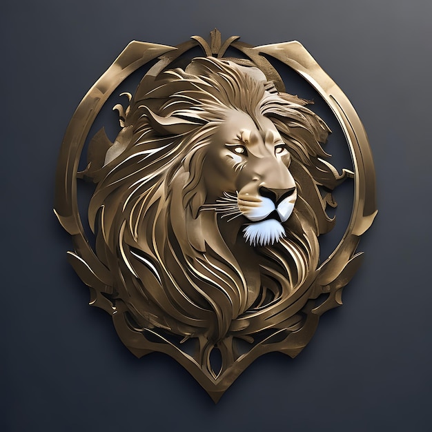 Photo ai generated lion logo