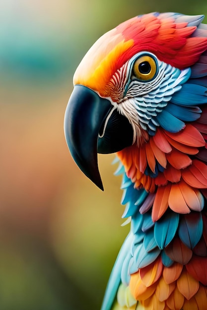 Photo ai generated macaw bird photography