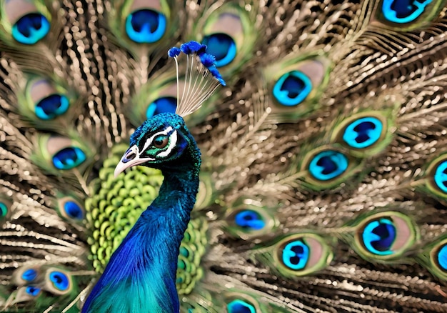 写真 aiが生成したpeacock