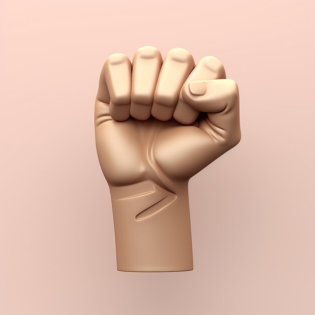 AI generated photo of colourful hand is a symbol of fight against feminism in the abstract backgrou