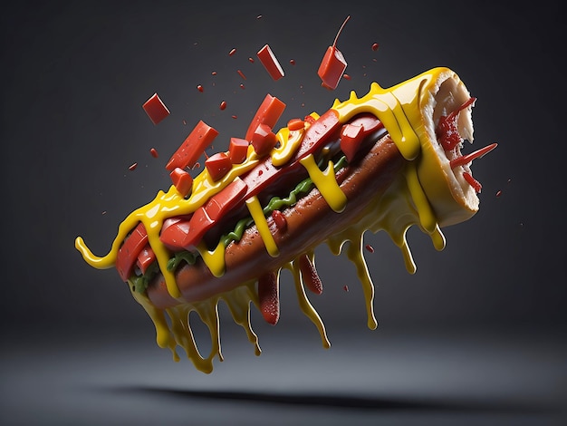 Ai generated Photo delicious Hot dog