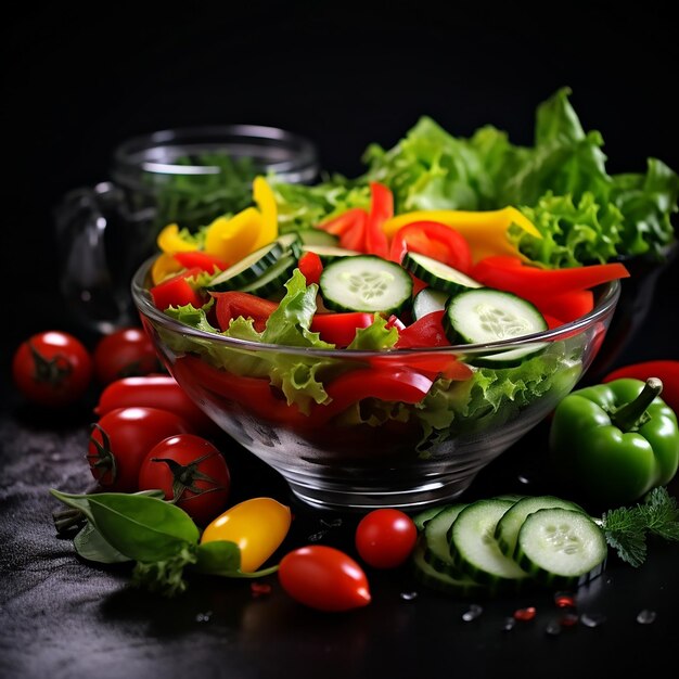 AI generated photo of selection of healthy diet for nutritionist food illustration