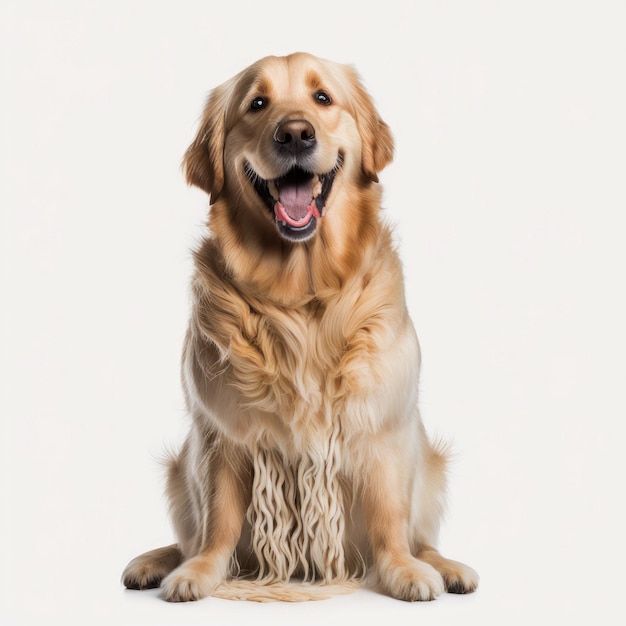 Ai generated portrait of dog breed cairnoodle cute happy excited smiling