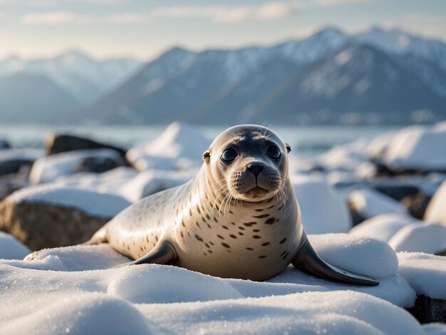 Ai generated realistic pictures of seals