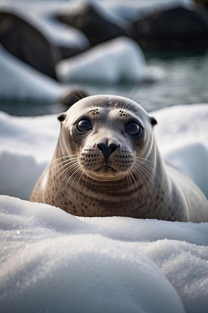 Ai generated realistic pictures of seals