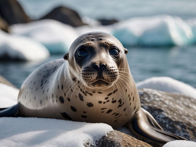 Ai generated realistic pictures of seals