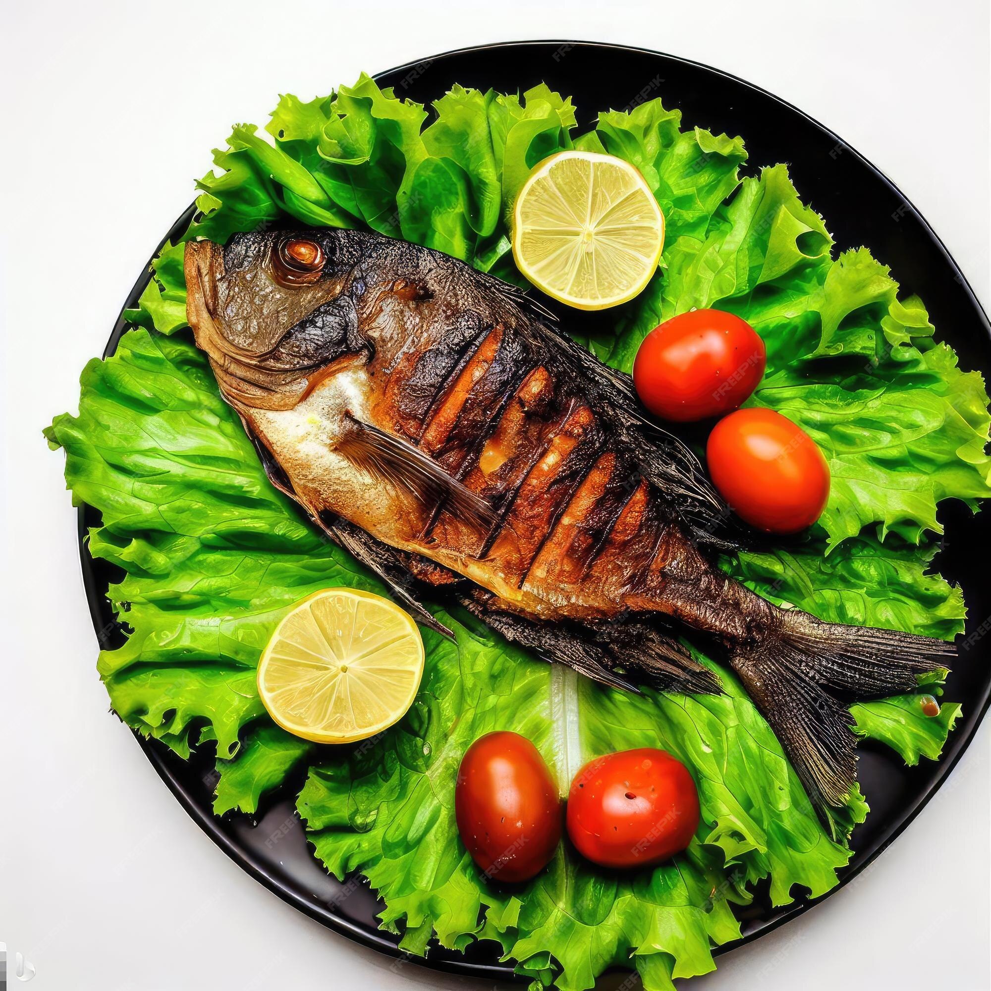 Premium AI Image AI Generated Render Of A Grilled Fish In A Plate Sea premium-ai-image-ai-generated-render-of-a-grilled-fish-in-a-plate-sea