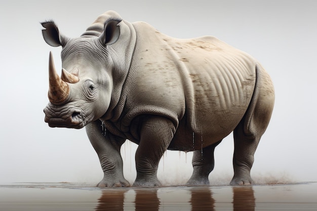 Ai generated rhinoceros illustration