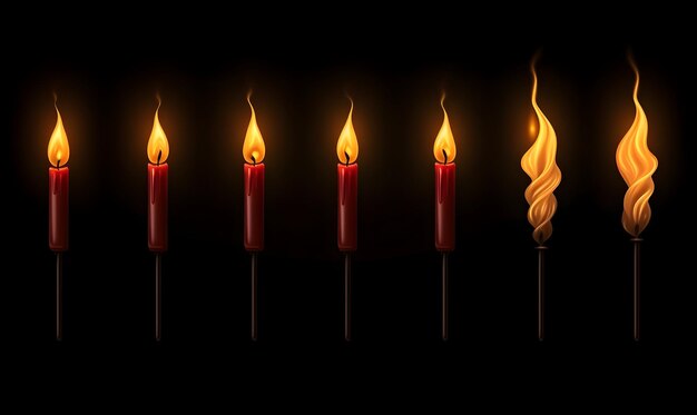 Фото ai генерирует текстуру огня на черном фоне огня пламя горящего огня на темном фоне