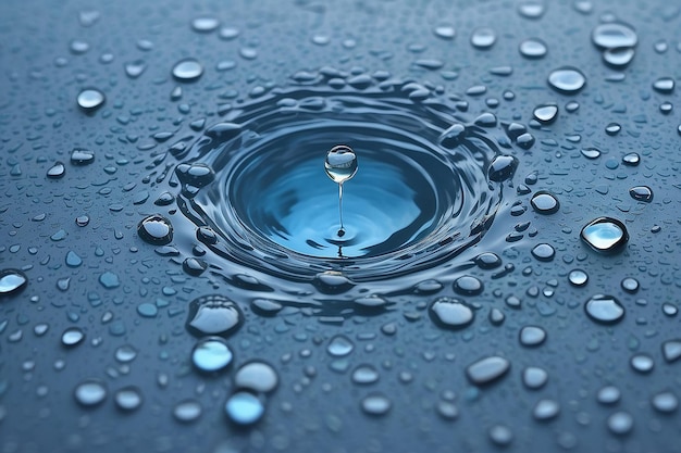 Ai generated water drops picture