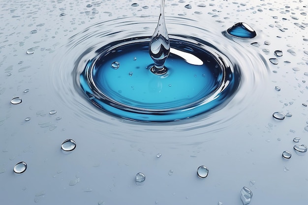 Ai generated water drops picture