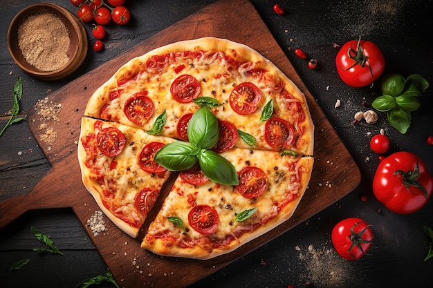 Ai generatieve Tastevolle zelfgemaakte traditionele Italiaanse pizza