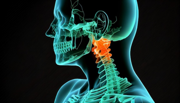 Photo ai generative anatomy of male brain pain with all joint pain