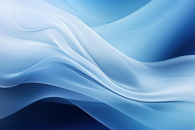 Ai generative Blue and white flowing curves