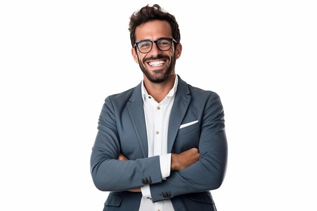 AI Generative businessman on the white background