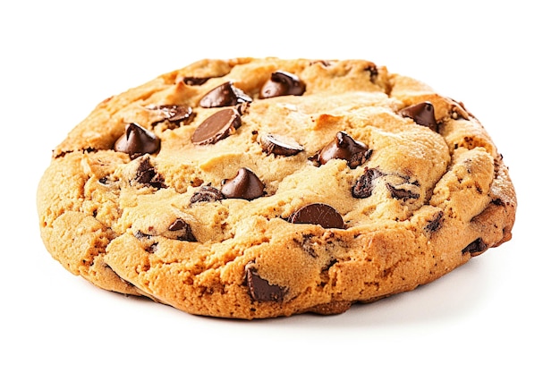 Ai generative Chocolate chip cookie on white