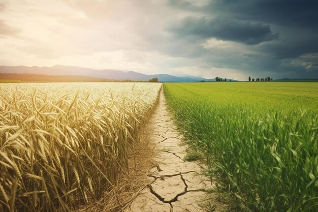 Premium AI Image | AI Generative climate change effect on world