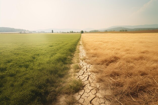 Premium AI Image | AI Generative climate change effect on world