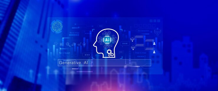 Photo ai generative concept using technology generative ai for working tools chat with ai using technology smart robot ai artificial intelligence to generate something llms