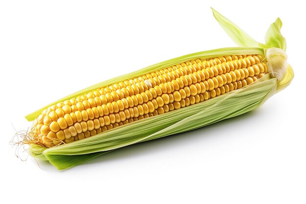 Ai generative Ear of corn on white