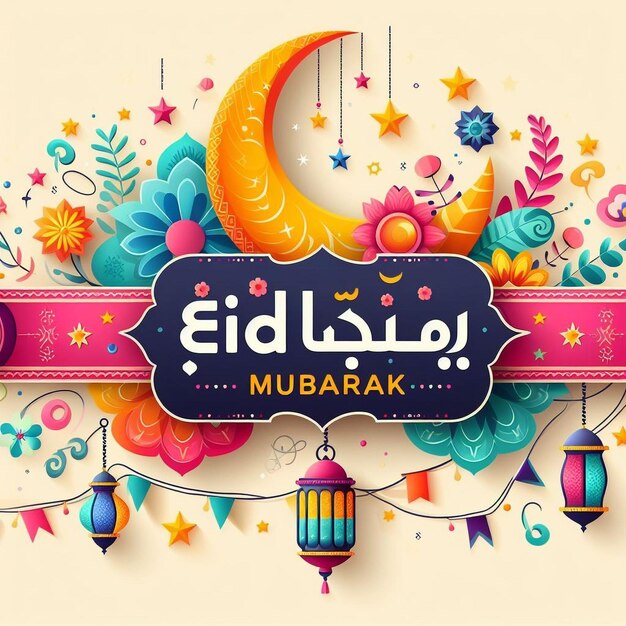 ai generative eid mubarak banner