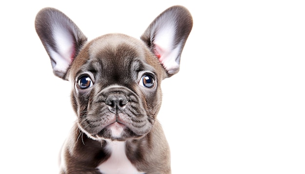 AI generative French bulldog puppy on white