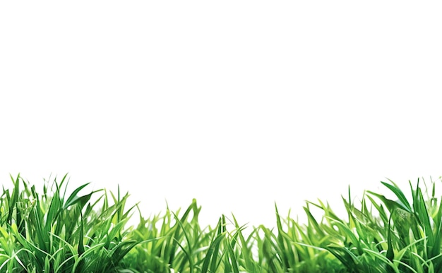 Ai generative Fresh green grass on white