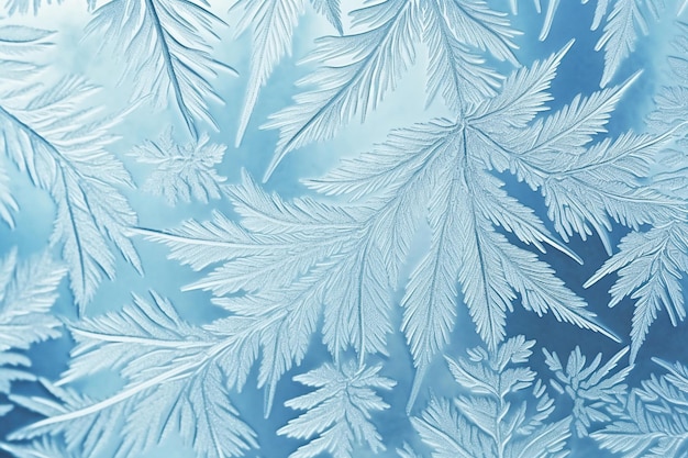 AI generative Frost pattern on glass