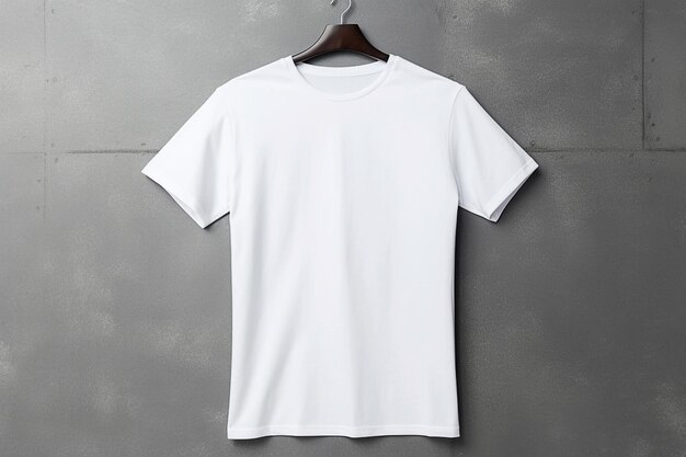 Ai generative image White tshirt with copy space mock up