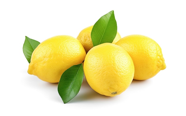 Ai generative Lemons on white