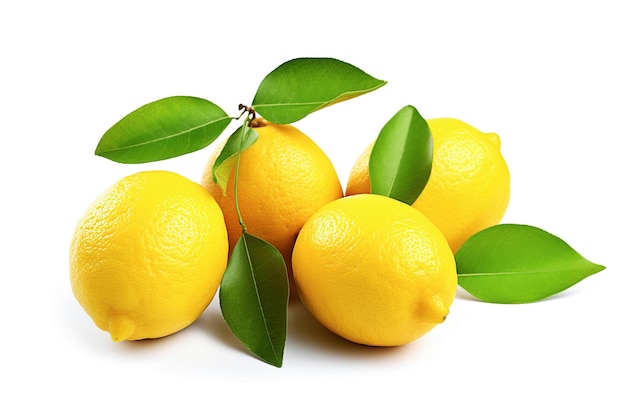 Ai generative Lemons on white