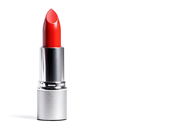 Photo ai generative red lipstick isolated on white