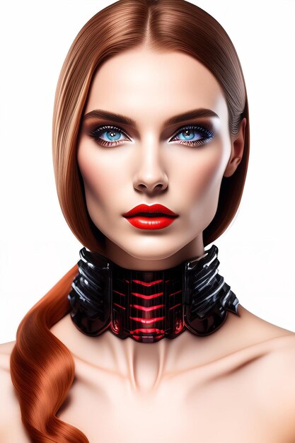 Photo ai generative robotic and cyberpunk women