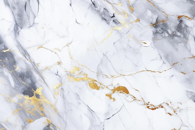 AI generative White gold marble background