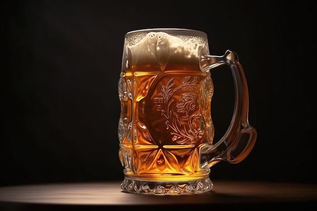 Ai genereerde illustratie een glazen bier