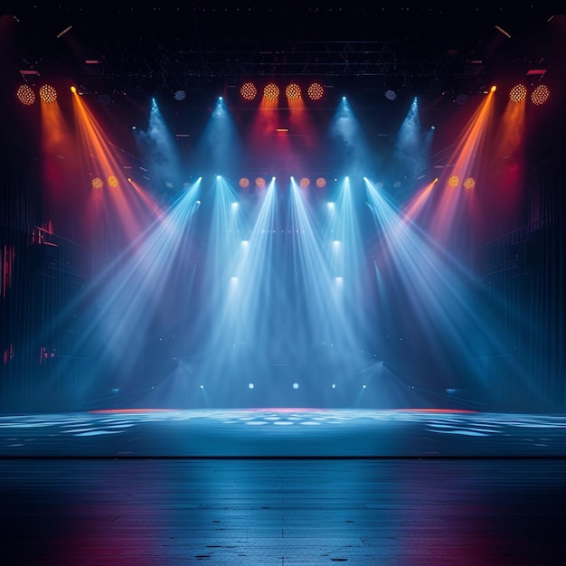 AI-genereerde podium avond entertainment show met levendige concert lichten Voor Social Media Post Size