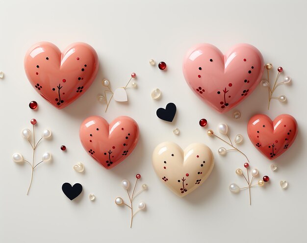 Ai genereren liefde hart en valentijnsdag achtergrond