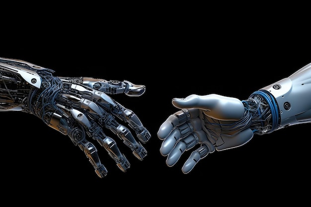 AI Handshake cyborg cybernetic hand