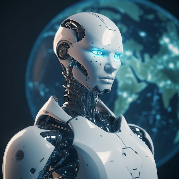 AI Humanoid Robot Artificial Intelligence or Machine Generative ai