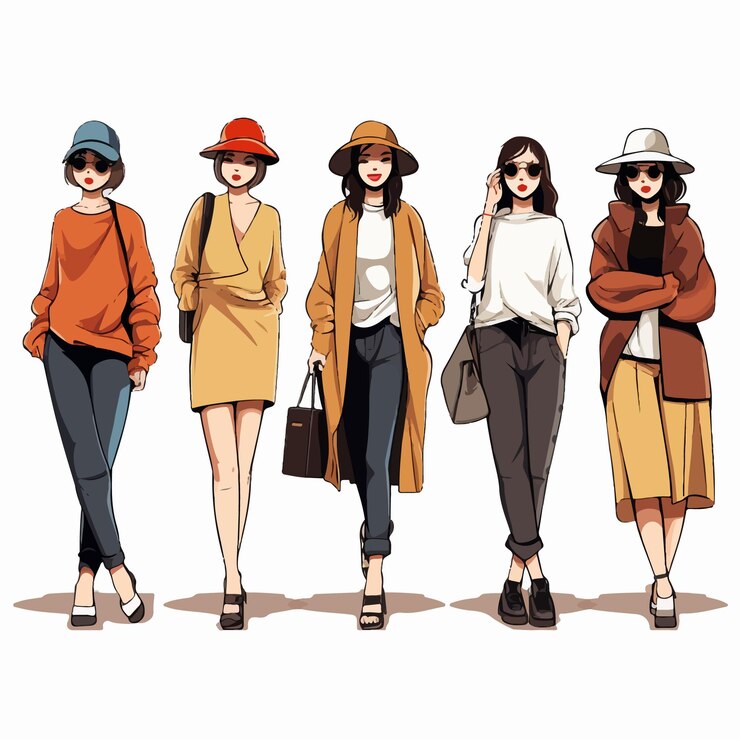 Photo aiイラスト ファッション 女の子 女性 スタイリッシュな服