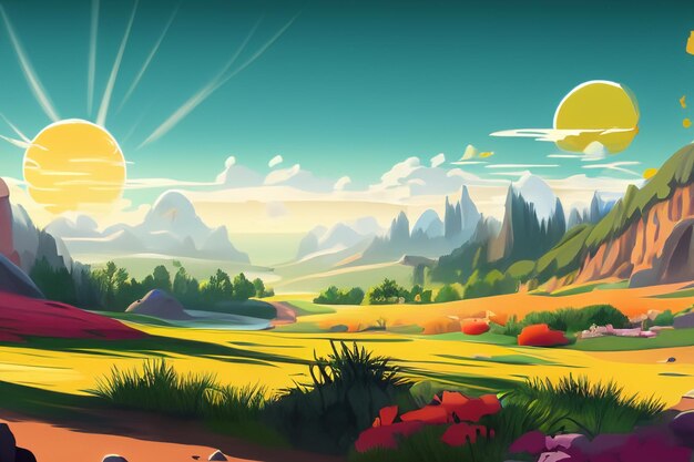 Ai illustration landscape