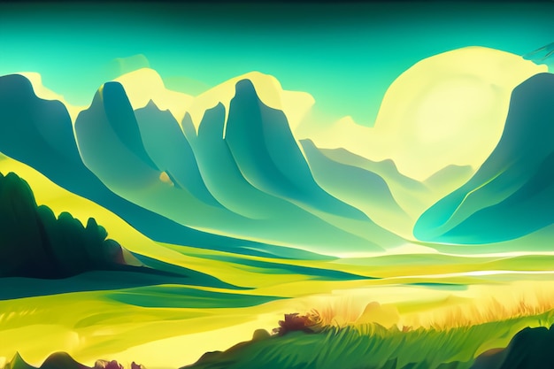 Ai illustration landscape