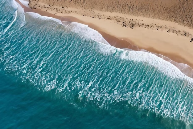 AI image of the watching from the plane the wide seascape scene