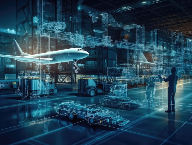 AI in logistics and supply chain management concept transportation logistics optimization Smart Logistics Generative AI