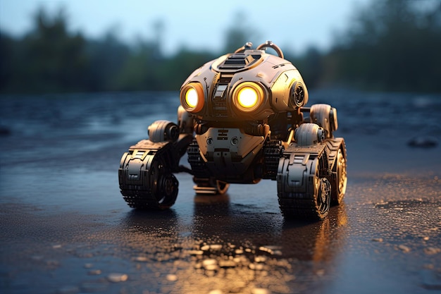 Военный робот-патруль Generative Ai
