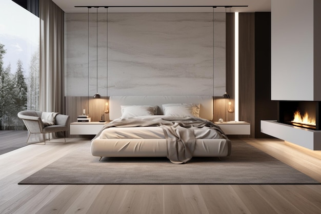 AI Modern Beautiful Master Bedroom Design