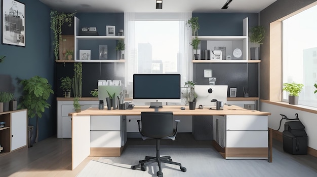 AI Office Designer Write about an AI that constantly redesigns your home office layout