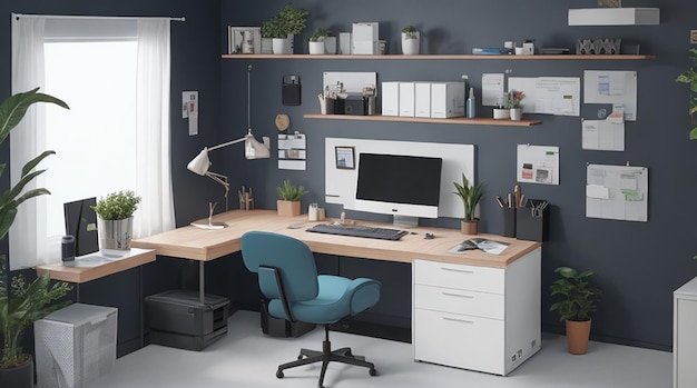 AI Office Designer Write about an AI that constantly redesigns your home office layout