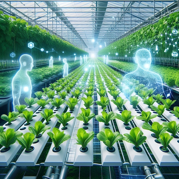 AI optimized hydroponic farms with robot