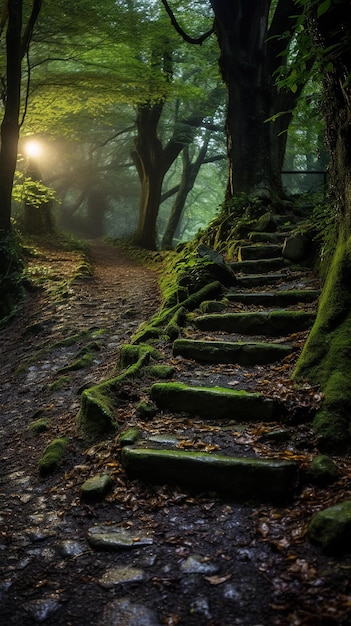 Foto ai carta da parati per paesaggi naturali all'aperto